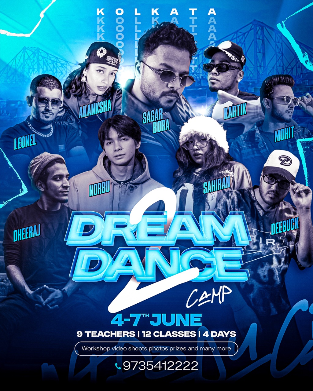 Dream Dance Camp 2 Kolkata 2026 — 4 to 7 June, 9 choreographers, 12 classes
