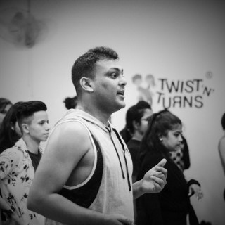Tapash Das taking a dance class at Twist N Turns Kolkata